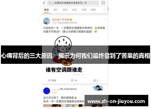 心痛背后的三大原因：揭示为何我们最终尝到了苦果的真相